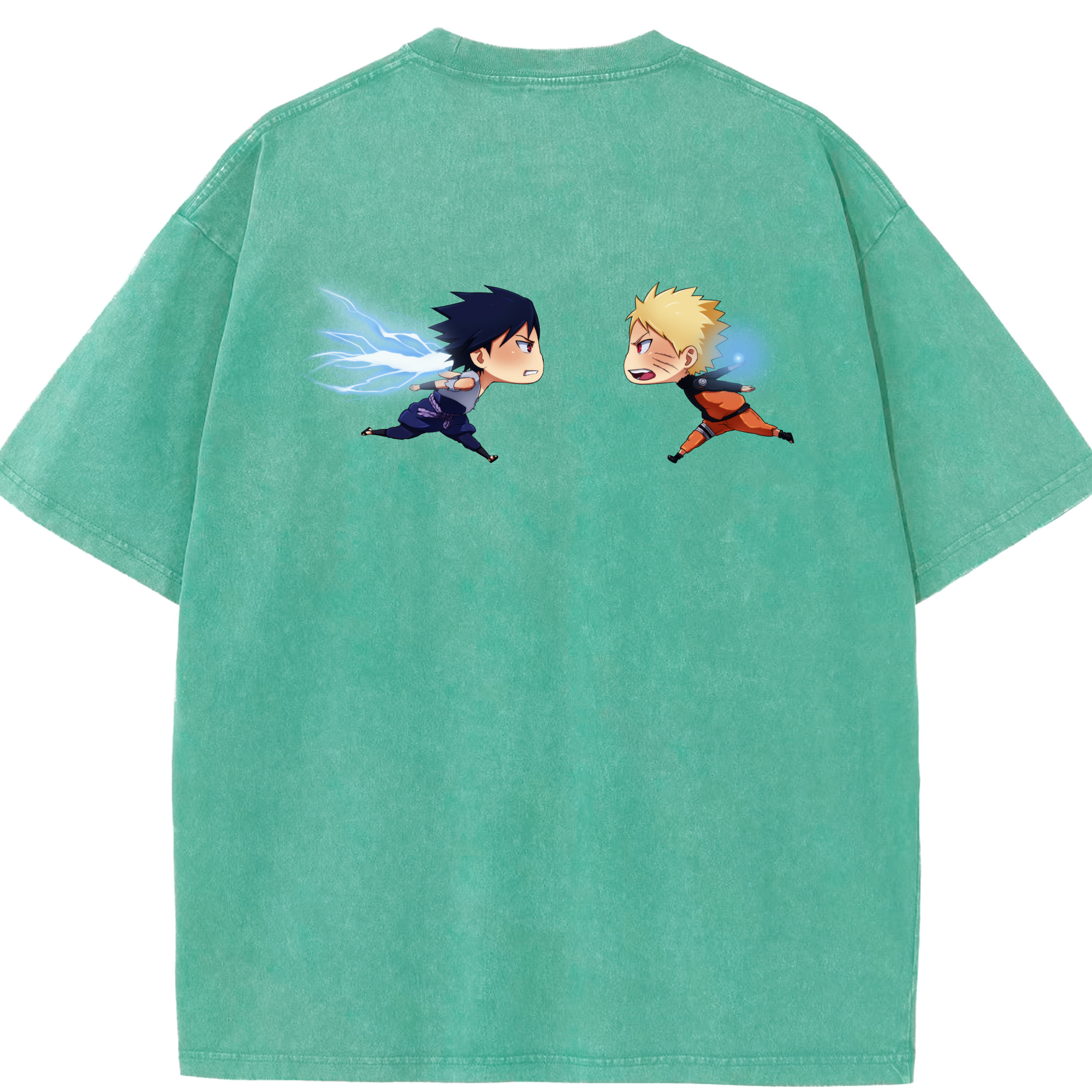（画像用） NARUTO -ナルト- うずまき ナルト Uzumaki Naruto 綿100% ヴィンテージ風 半袖Tシャツ（背面プリント）